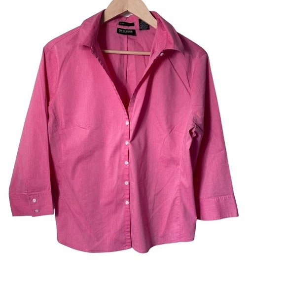 New York & Company  Pink Button Up Shirt Size XL - Picture 1 of 11